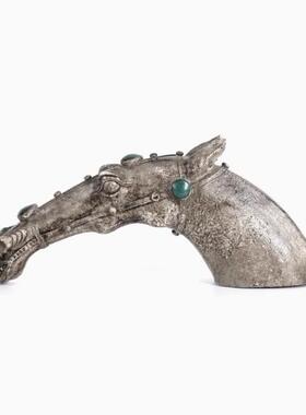 现代创意简约轻奢远方抽象金色人物桌面摆件树脂样板间客厅艺术