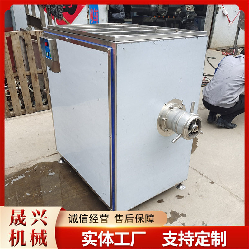 自动鸡肉猪肉绞泥机 商用鱼片鱿鱼碎肉馅绞肉机 带骨肉类绞碎机