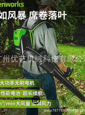 格力博40V锂电无刷电机背包吹风机BLF446灭火吹尘吹落叶吹雪机