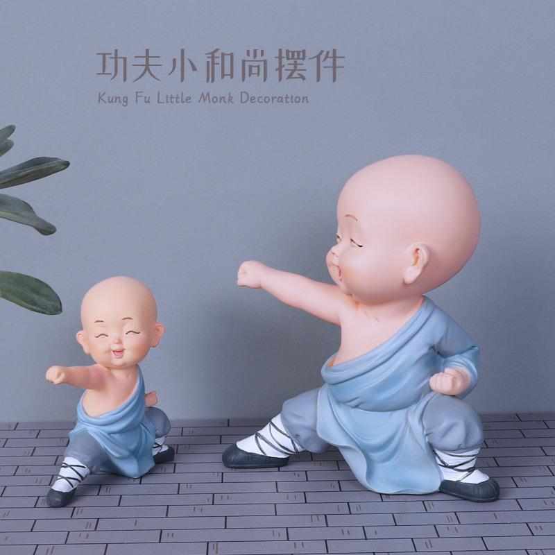 车头摆件车载摆件创意乐队小和尚个性汽车装饰中控台香薰饰品车上
