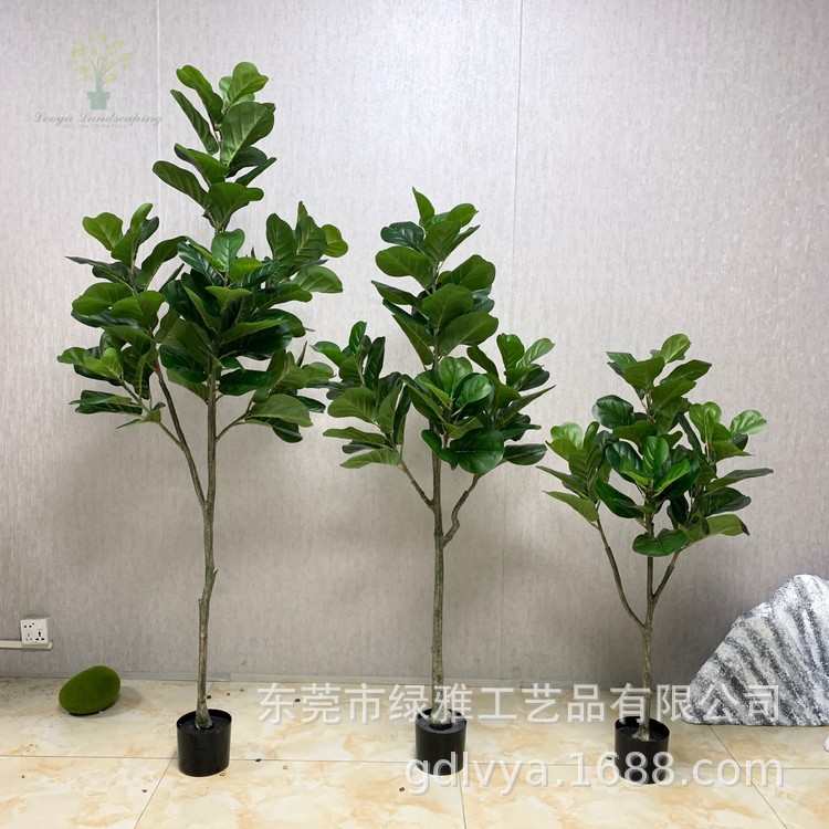 仿真琴叶榕北欧风大型人造假植物室内家居网红店装饰仿真绿植盆栽