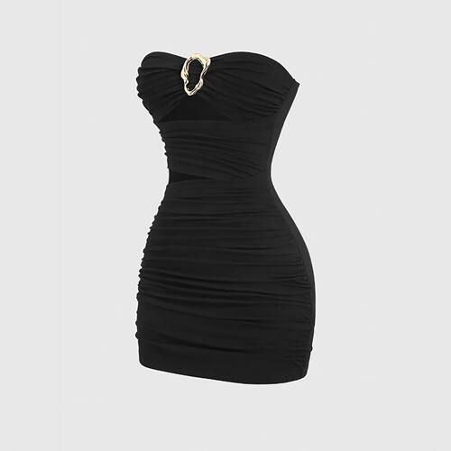 Women's New Fashion Comfortable Knitted Halter Dress Metal