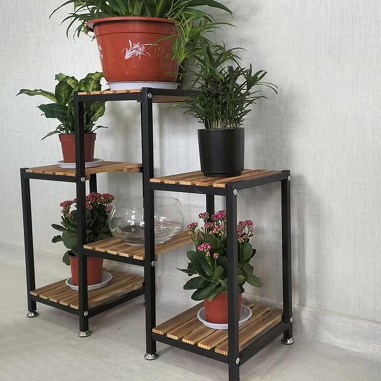 花架阳台客厅花店展示架铁艺多层室内简约盆景盆栽置物架花架