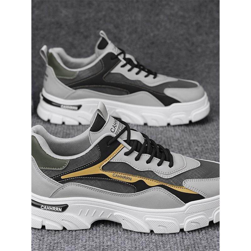 潮牌男款2025新款秋季轻便时尚透气耐磨工装板鞋男百搭低帮马丁靴