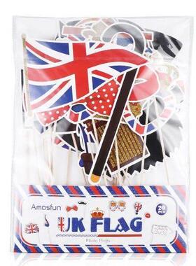 Patriotic Photo Booth Props UK Flag Wedding Decor National
