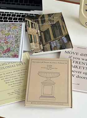 法式覆古可翻页笔记本装饰书彷真书拍照道具网红摆拍装饰摆饰高级