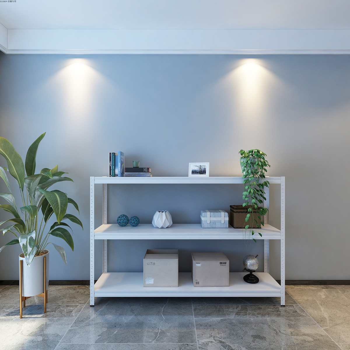 角钢货架置物架多层家用阳台鞋架小货架三层展示架仓库储物铁架子