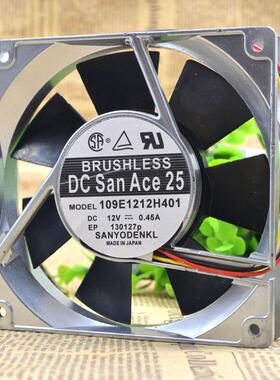 原装山洋1202512V0.45A109E1212H40112cm耐高温散热风扇