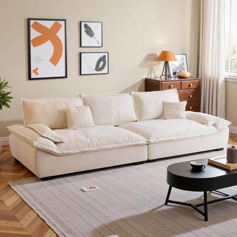 2026新款可拆洗帆船布艺客厅出租房沙发简约现代小户型奶油风沙发