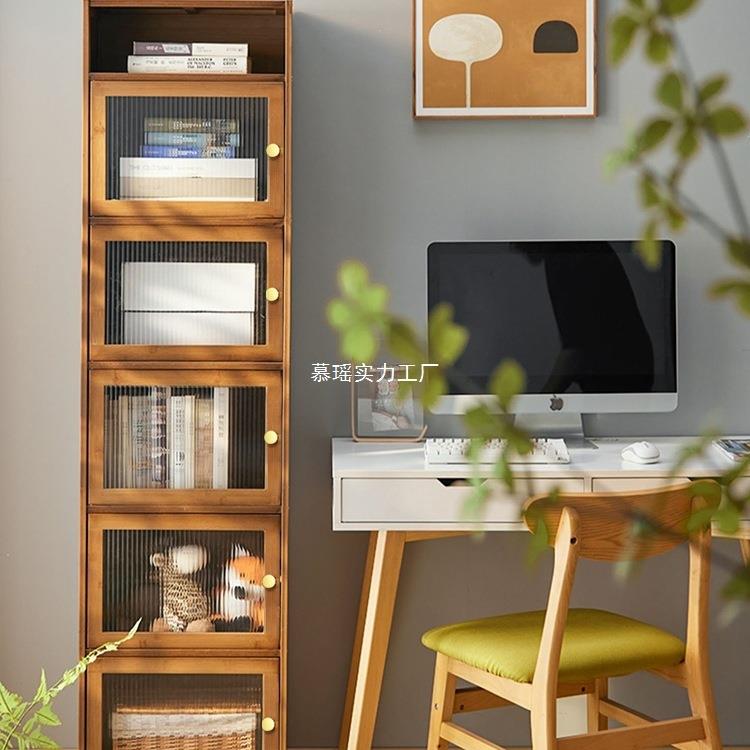 物厨带房置架门落地夹缝收架纳柜家用多功能翻盖窄高储物柜MYMCZM