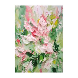 抽象派艺术厚油立体肌理客厅装饰画法式奶油风纯手绘油画玄关挂画