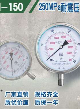 无锡飞天仪表FTYLB厂家直销YN150/250MPa超高压耐震压力表液压