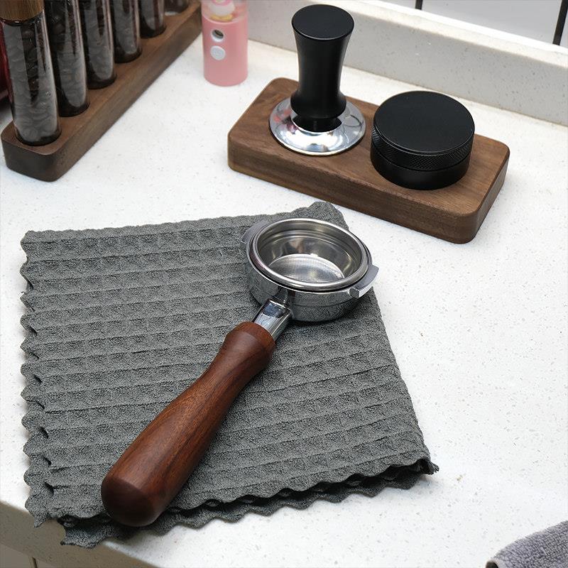 咖啡吧台毛巾 咖啡师专用抹布毛巾吸水速干不掉毛华夫格抹布商用