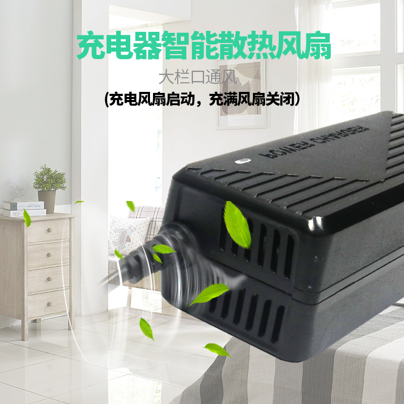 折叠电动滑板车48V3A36V2A锂电池充电器平衡航空头快充大头三孔12