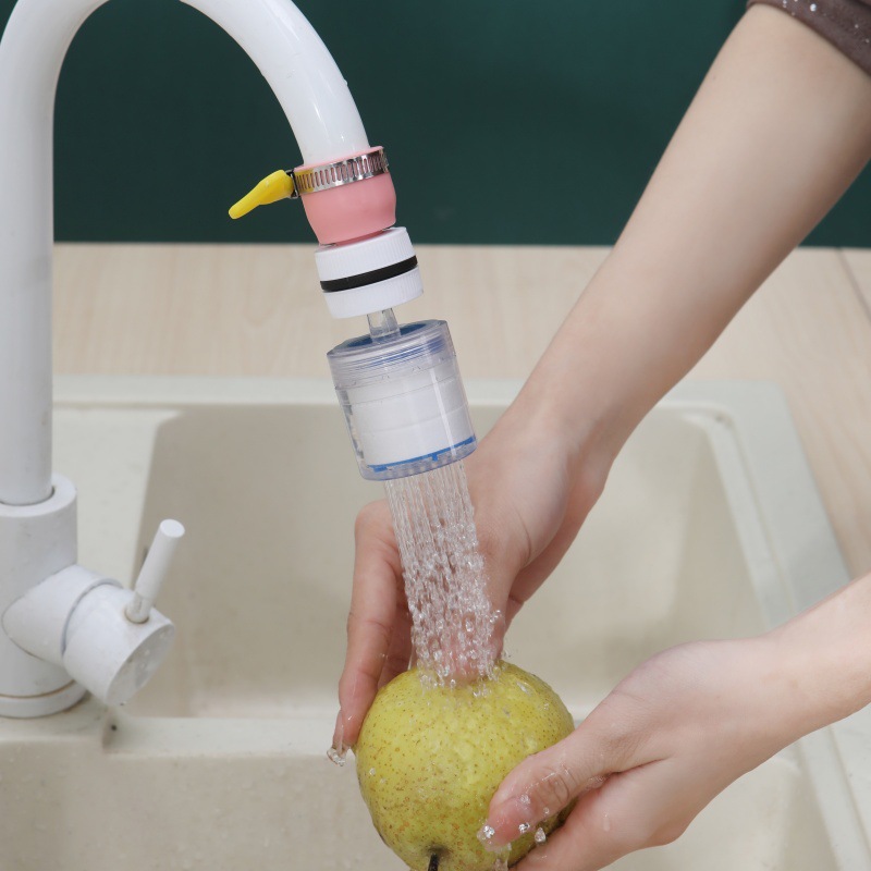 家用万能净水器接头厨房水龙头过滤器60度旋转花洒防溅水净化器