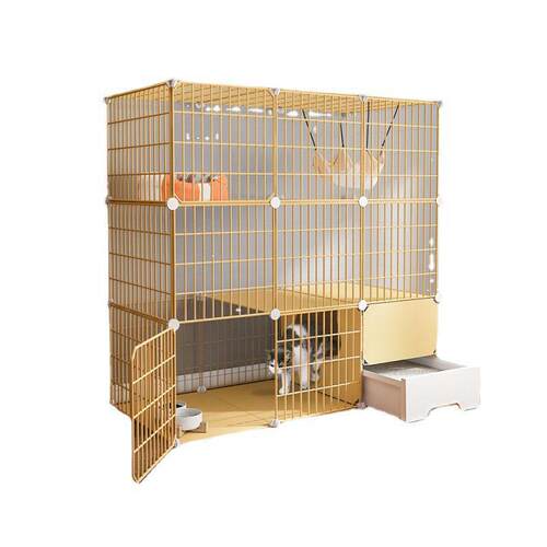 猫笼自由空间子砂盆一体家用带厕所咪别墅室内大屋