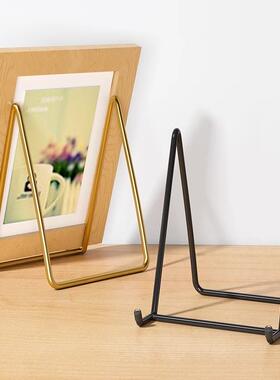 桌面相框平架支1架托奖牌摆证书展示创意落地立式玻璃相片板托架