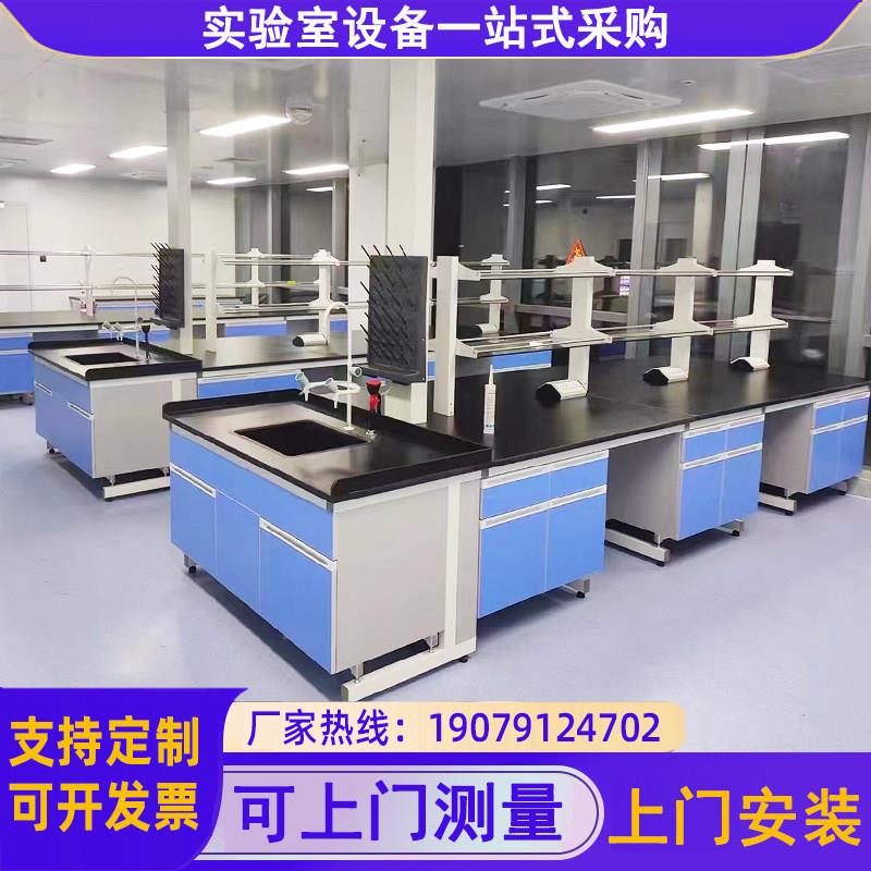 全钢实验台学校试验室工作台实验桌pp吊柜医院化验室操作台边台