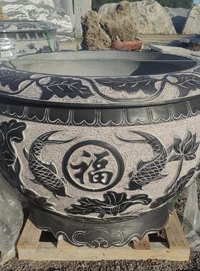 门海鱼缸风水球庭院大理石石雕养鱼缸流水喷水流水摆件现货厂家