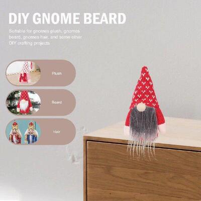 Pre-cut Gnome Beard Cotton Pre-cut Beard Beard with Braids