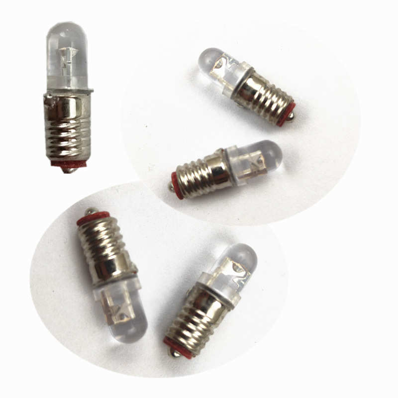 E5螺旋口小灯泡LED e5 3V6V暖光白光微型内窥镜灯泡仪器指示灯珠
