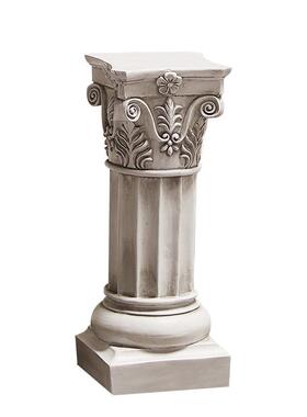 欧式复古罗马柱摆件展示台底座怀旧模型雕塑小花园装饰树脂工艺品