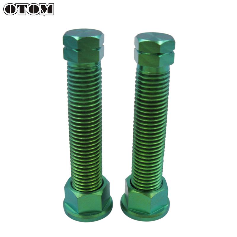 OTOM摩托车链条松紧调节器通用螺丝钛合金彩色平叉千斤改装螺栓