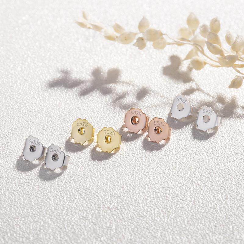 纯银配件 S925纯银耳堵银耳帽银耳背银耳扣耳堵银饰品 厂家