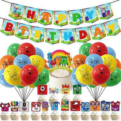 Numberblocks Birthday Decorations Disposable Cake Topper Leg