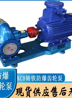 防爆齿轮泵KCB300/483.3煤油柴油润滑油泵口径70mm铜轮380v整机