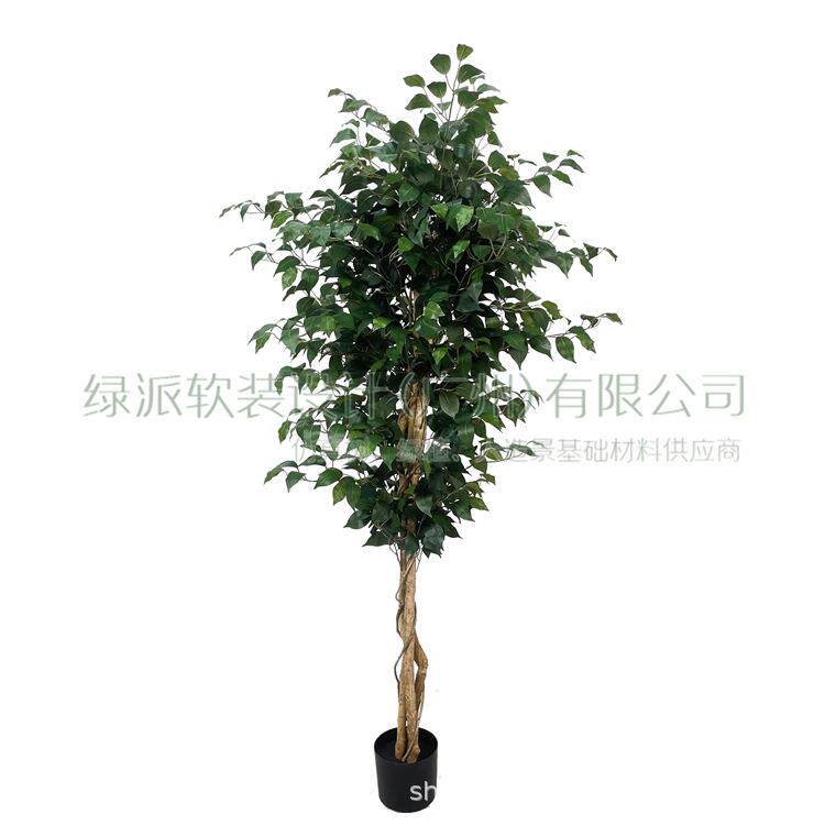 高轻端奢仿真榕植树幸福0001树家居室内仿真绿盆栽仿真橄假榄树摆
