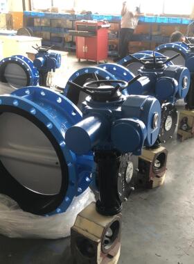 D941X-16CDN1200大口径电动蝶阀1米2法兰连接标牌螺栓垫片AC380V