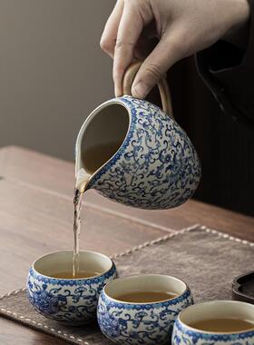 汝窑壶茶JS功夫茶茶具套装202新款家用办公5室高档轻奢功夫泡喝茶