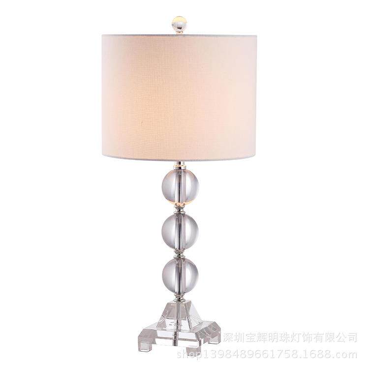 宝辉 欧式奢华水晶台灯卧室床头灯客厅灯现代简约婚庆灯时尚创意