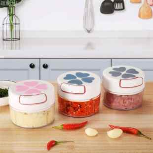 捣蒜泥神器拉蒜器搅家用搅蒜器切碎压蒜蓉蒜机迷你手动Q1329打大