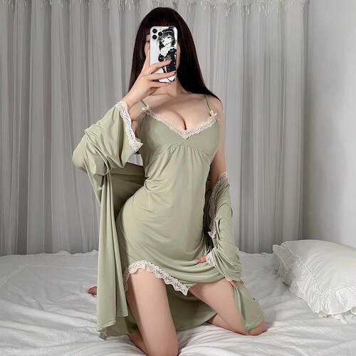 Lace nightgown, pajama, plus size bathrobe, underwear,