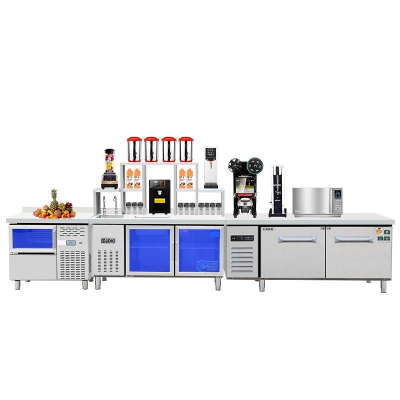 友记厨具不锈钢奶茶操作台咖啡店操作台水吧台饮料台