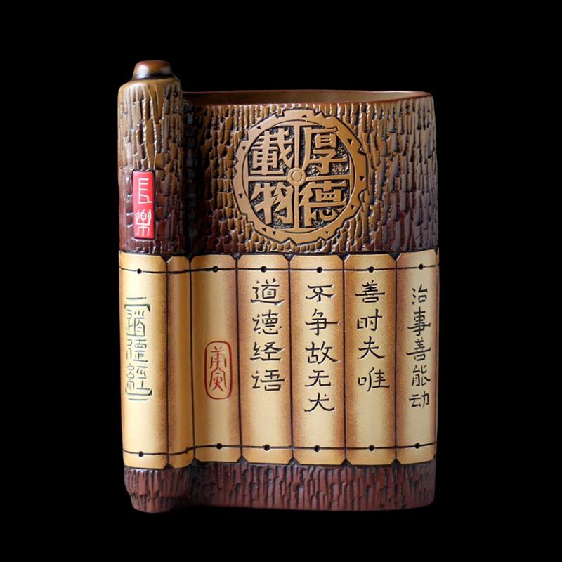 优选德载物陶瓷摆l件励志办公书房书柜摆设博古架装饰品新中式风.