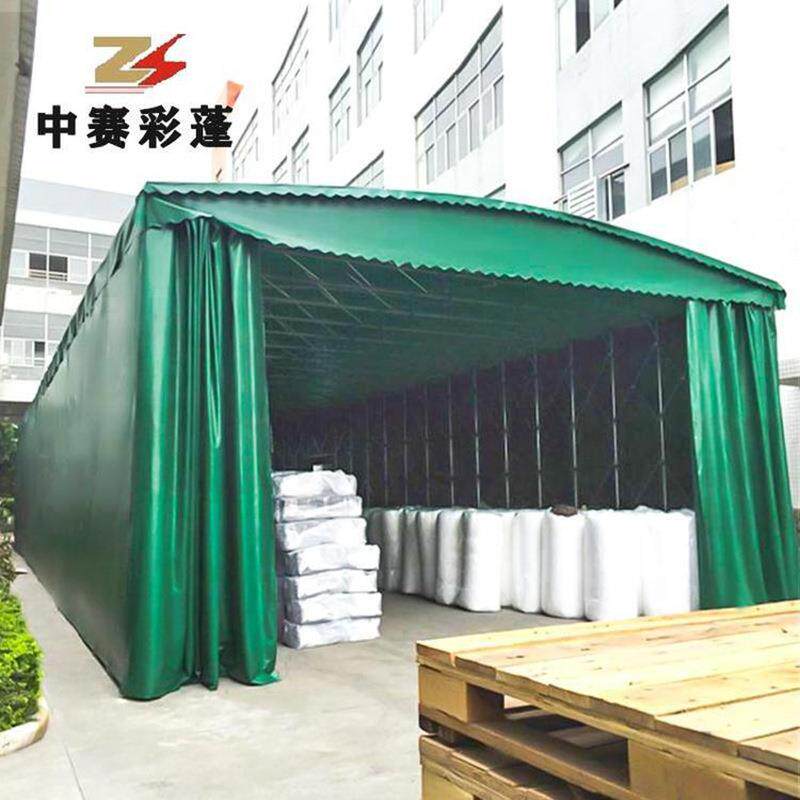 移动推拉雨棚伸缩雨篷摆摊雨蓬车库夜市帐篷遮阳棚仓库户外防雨棚