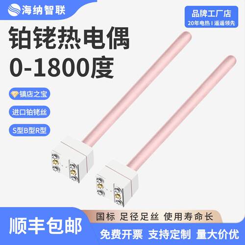 【爆款】S型铂铑热电偶WRP-100高温99刚玉管定制B型R型温度感测器