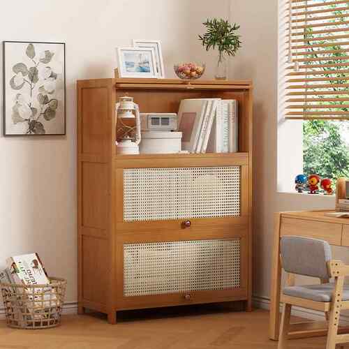 书架家多层大用容量储物柜非型实木0623带防尘书门柜经济多功能置