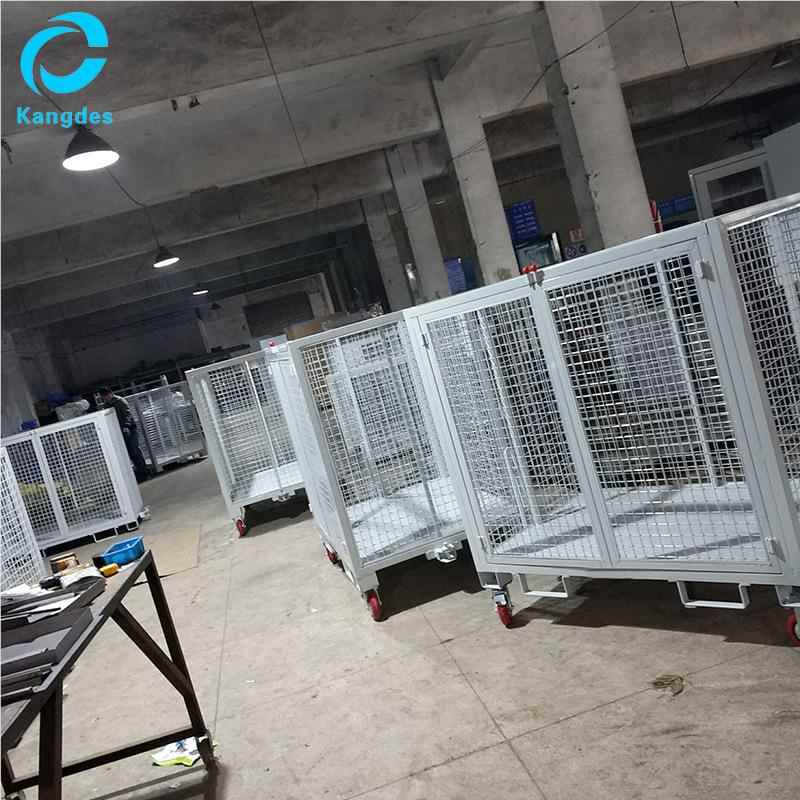 车643间移网动网笼箱叠仓储笼周转网属笼箱 供应单开门金折配送笼