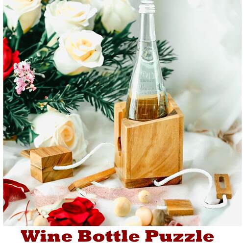 Wine Bottle Puzzle Wine Lock Puzzle Games Wine Lover Gifts
