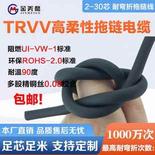 TRVV拖链线34芯*0.2 0.5 0.75 1.0 1.5 2.5坦克链自动化设备用线