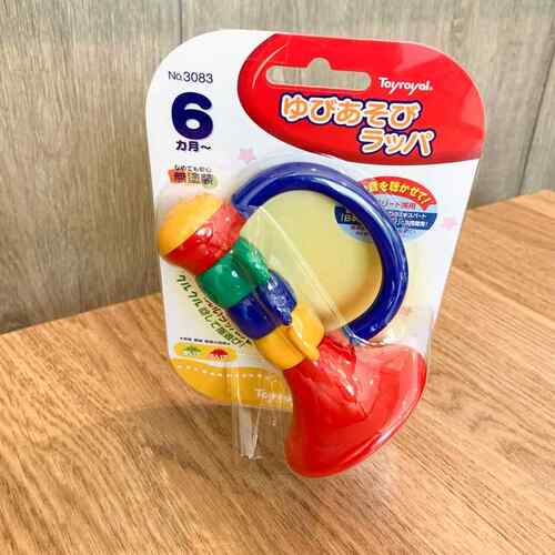 正品日本皇室Toyroyl小喇叭吹a笛婴儿牙胶玩铃具儿童吹奏乐器摇6