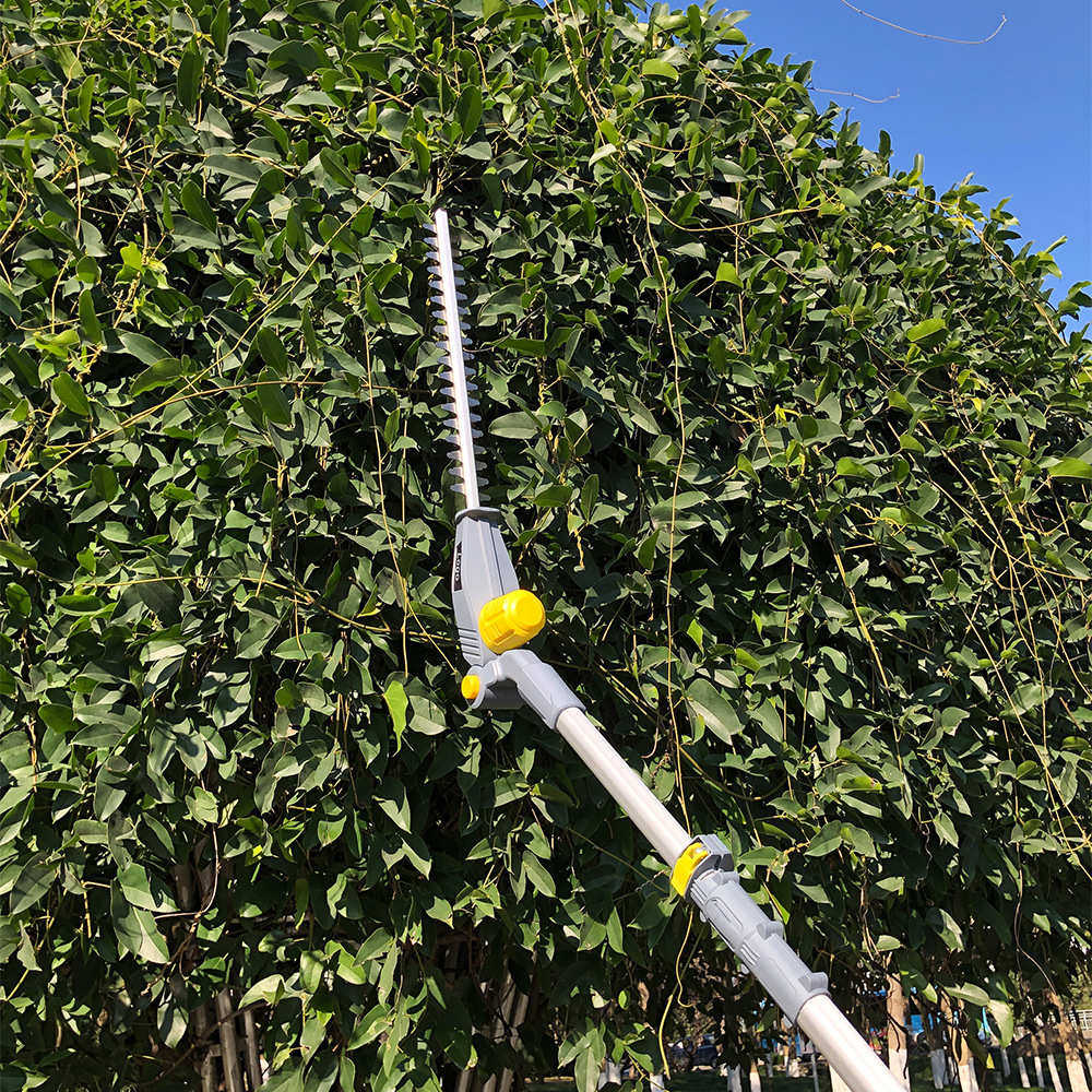 20V充电式高空绿篱修剪机电动高枝剪园林树枝剪刀伸缩加长篱笆剪