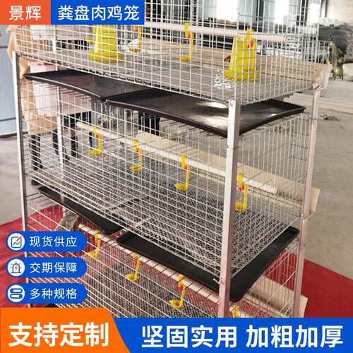 粪盘肉鸡笼养殖鸡笼家用家禽镀锌农用养鸡棚用四层机械蛋鸡高效