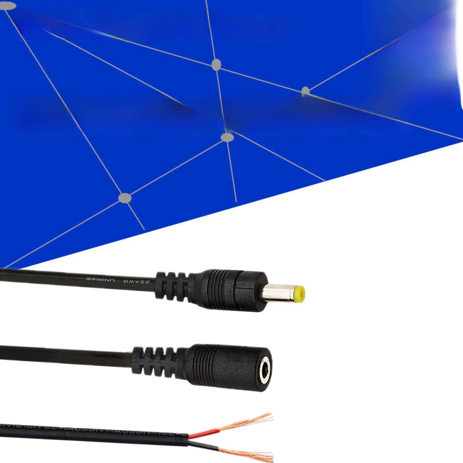 Dc4.0X1.7Mm电源线公头母头移动Dvd充电线单头盒插头4017