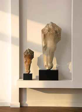 彷豪华石马头景思饮露彷古饰品客厅入口雕塑艺术饰品