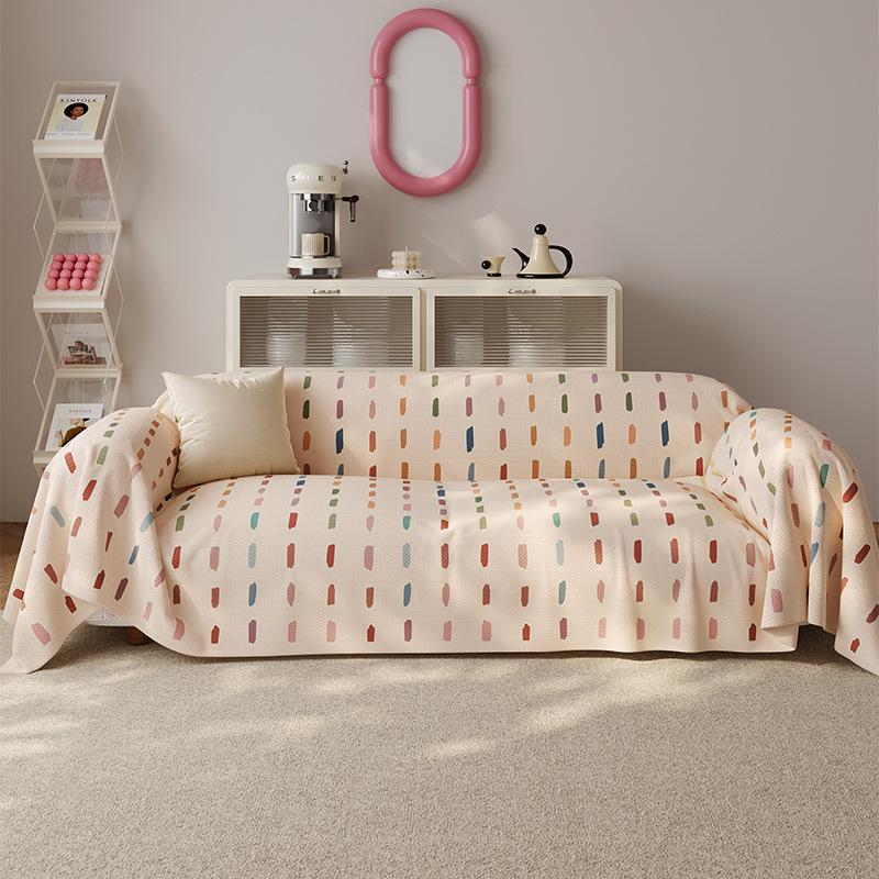 多巴胺沙发盖布巾四季通用一整张全盖沙发毯三座一贵妃沙发套防滑